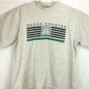Vintage 1990 Ocean Charter Breezin’ Up T-Shirt XL